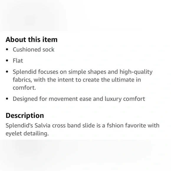 Splendid Salvia Embroidered Eyelet Slides. Size 7.5 - Picture 2 of 10